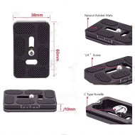 Schnellwechselplatte 60 mm Arca-Swiss kompatibel mit Benro Triopo Rollei Fotopro Hama