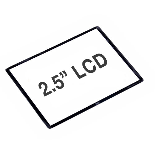 2,5 Zoll Displayschutz  aus bruchsicherem Glas für Kameras mit 2,5" LCD