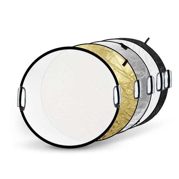 5 in 1 Foto Licht Reflectoren diffus, gold, silber, weiss, Faltreflektor
