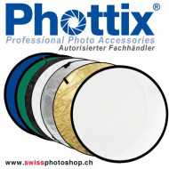 Phottix 7 in 1 Foto Studio Reflektor-Set, silber, gold, B/W, grün, diffus