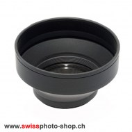 Gummi Gegenlichtblende 37mm, 3 Stufen verstellbar