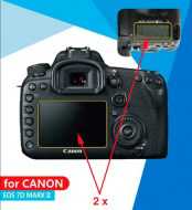 JJC LCP-7D II Displayschutz LCD für Canon EOS 7D II beide Montore