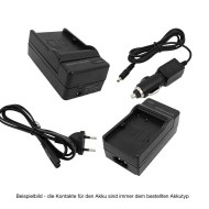 Akku Ladegerät mit Autoadapter für Olympus BLS-1 wie BCS-1