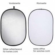 Studio Foto Hintergrund-Reflektor weiss, silber, 150x200cm Faltbar
